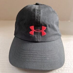 Under Armour Youth Baseball Cap - Black with Pink Logo